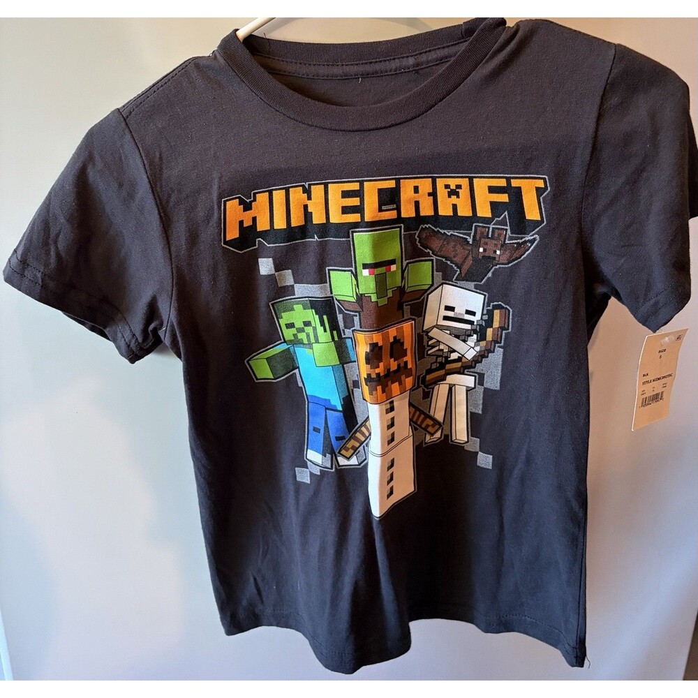 Boys Minecraft Halloween T-shirt Size Small B5